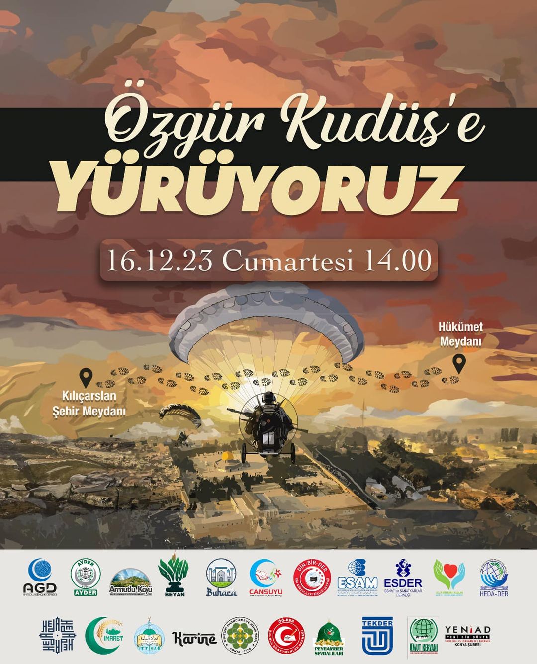 Özgür Kudüs'e Yürüyoruz!